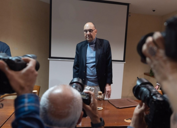 El vicepresidente del Parlamento Europeo entre 1999-2014, Alejo Vidal-Quadras, a su llegada a una rueda de prensa (EDUARDO PARRA - EUROPA PRESS)