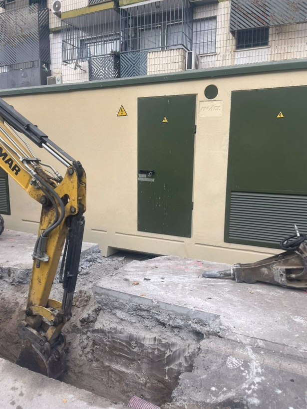 Imagen de archivo de unas obras para un nuevo centro de transformación de electricidad en la zona norte de la ciudad de Granada (ENDESA)