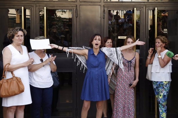  Juana Rivas, a su salida de los juzgados de Granada en 2017 (EUROPA PRESS)