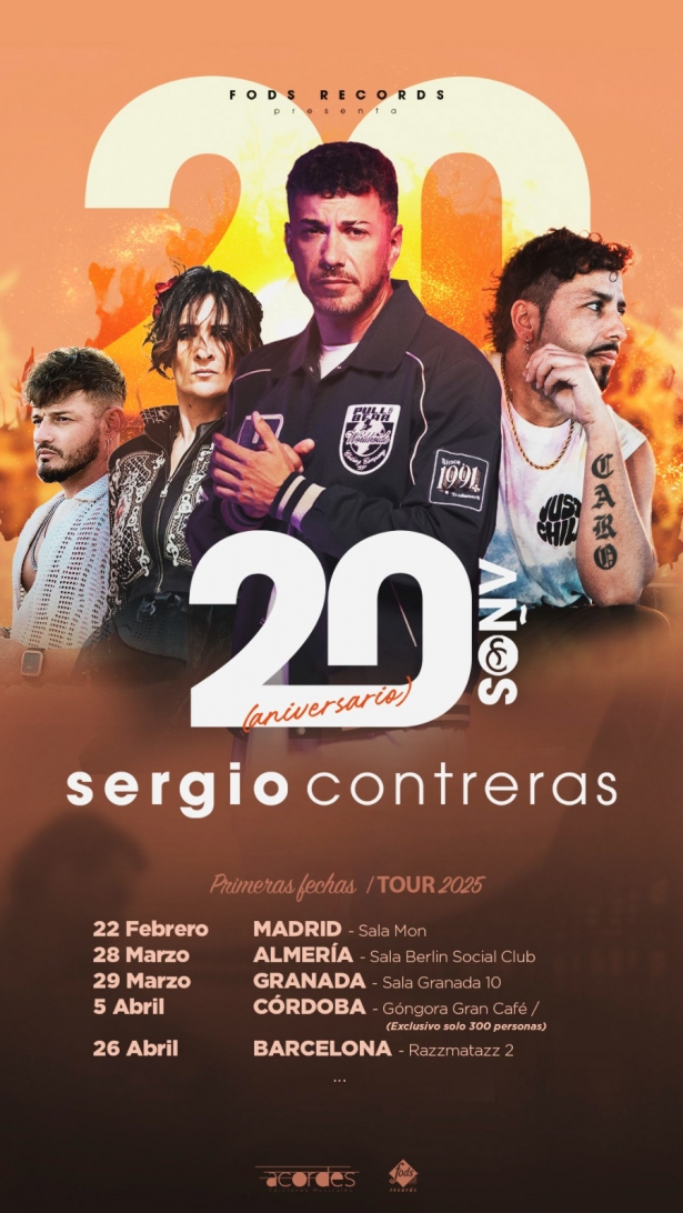 Cartel de la gira de Sergio Contreras (ARTE Y MAS)