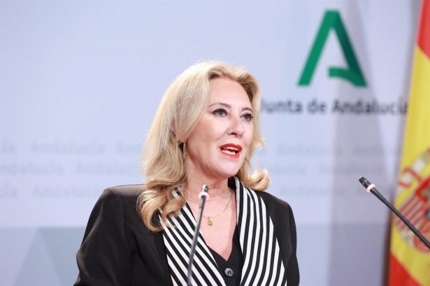 La consejera de Economía, Hacienda y Fondos Europeos y portavoz del Gobierno andaluz, Carolina España, comparece en la rueda de prensa en San Telmo tras el Consejo de Gobierno (ROCÍO RUZ - EUROPA PRESS)