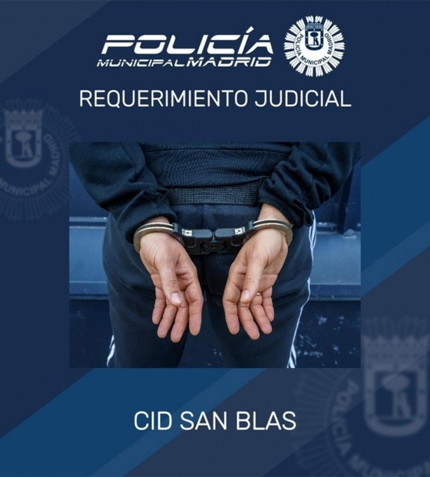 Detenido por requerimiento judicial (POLICÍA MUNICIPAL DE MADRID)