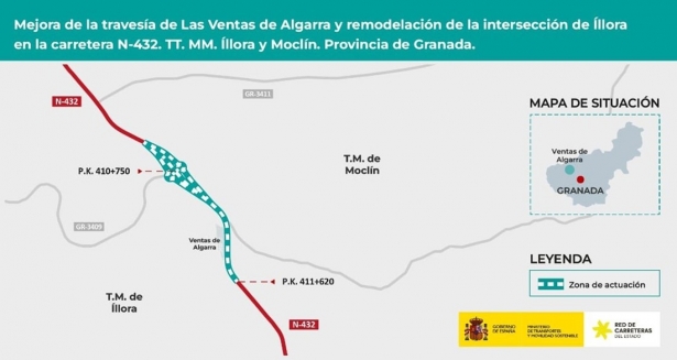 Croquis de las obras de la travesía de Las Ventas de Algarra y de la intersección de Íllora en la N-342 (MINISTERIO DE TRANSPORTES) Croquis de las obras de la travesía de Las Ventas de Algarra y de la intersección de Íllora en la N-342 (MINISTERIO DE TRANSPORTES)