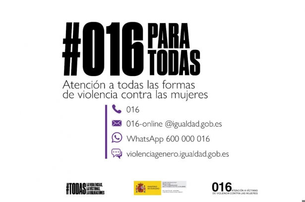 Número 016 contra la Violencia de Género (IGUALDAD) Número 016 contra la Violencia de Género (IGUALDAD)