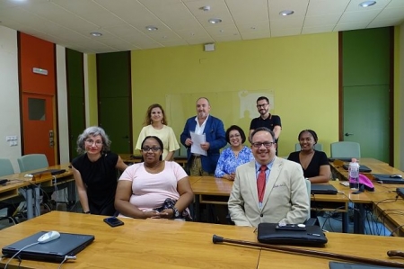Momento de bienvenida institucional al grupo de la Universidad de Jackson, Estados Unidos (EASP) 