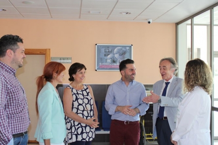 Momento de la visita del Delegado de Salud al Centro de Salud de Maracena (AYTO. MARACENA)