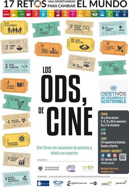 Cartel de `Los ODS de Cine` (UGR)