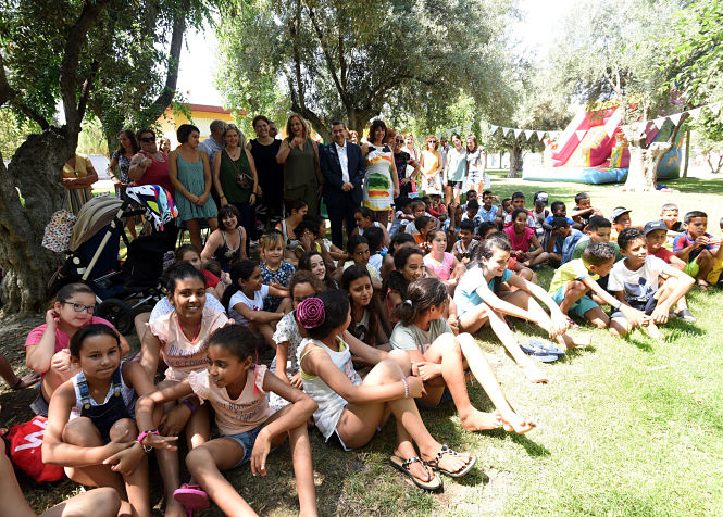 Niños saharauis que pasaran las vacaciones en Granada (R. MARTÍNEZ / DIPGRA)