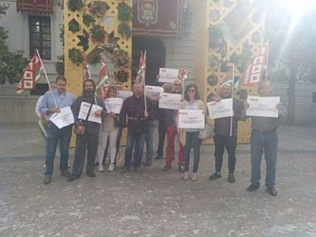 Manifestación de los trabajadores de la linea 33