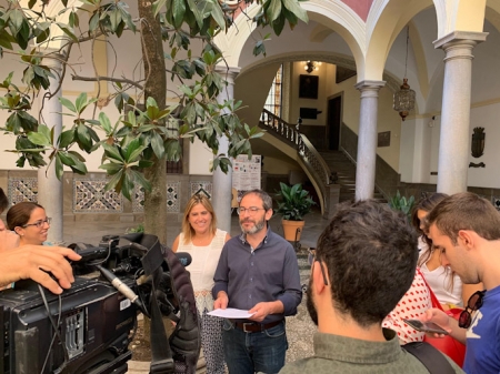 Miguel Ángel Fernández Madrid, en rueda de prensa (PSOE)