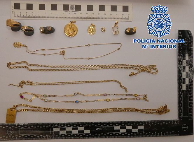 Joyas recuperadas por la Policía Nacional (POLICÍA NACIONAL)