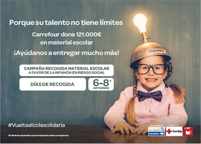 Carrefour y Cruz Roja recogerán material escolar (CRUZ ROJA)