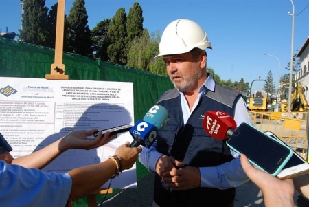 El Presidente de la autoridad portuaria, José García Fuentes ha visitado las obras (PUERTO DE MOTRIL)
