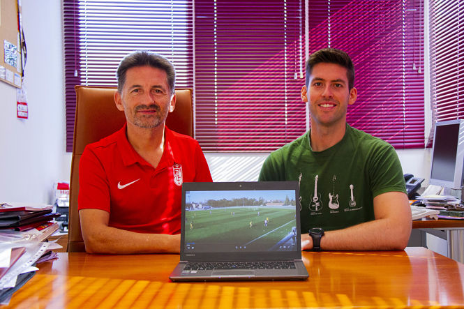 Los investigadores de la Universidad de Granada Luis Fradua y Javier Fernández, autores de este trabajo (UGR)