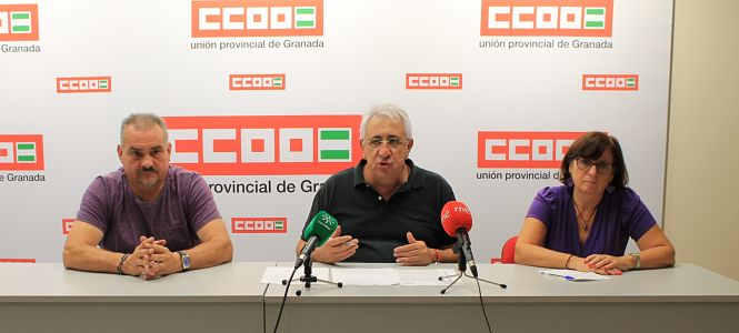 Ricardo Flores en rueda de prensa (CCOO)
