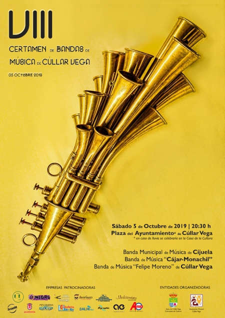 Cartel del certamen de bandas de música (AYTO. CÚLLAR VEGA) 