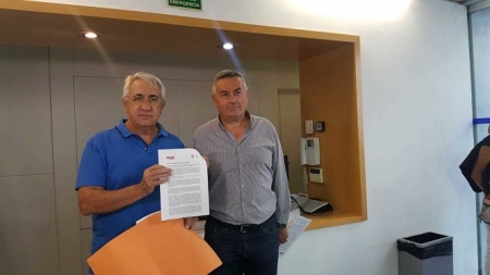 Ricardo Flores y Juan Francisco Martín han presentado el escrito (UGT) 