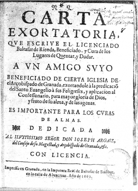 Portada de algunos de los manuales de confesión objeto de estudio (UGR) 