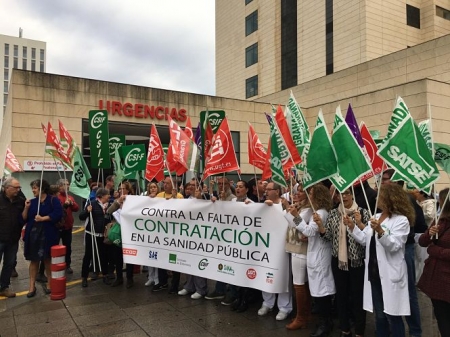 Concentarción para reclamar mas contrataciones de personal sanitario (UGT)
