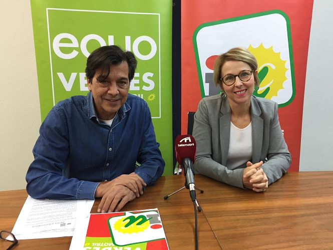 José Llorente e Inma Omiste en rueda de prensa (IU-EQUO)