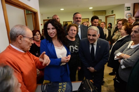 Rocío Ruiz durante la visita al CPA San Ildefonso (JUNTA) 