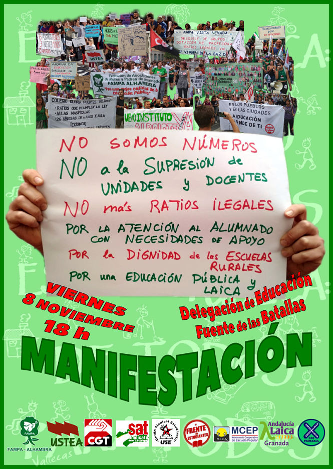 Manifestación para defender la educación pública (FAMPA ALHAMBRA)