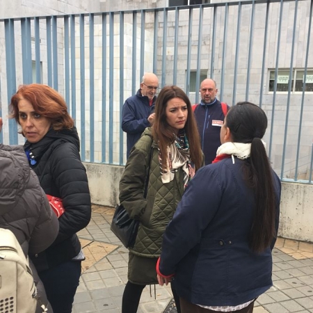 Ana Terrón en la concentración para apoyar la dependencia (MÁS PAÍS) 