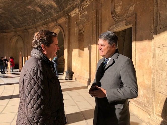 Los diputados nacionales del PP por Granada Carlos Rojas y Pablo Hispán (PP) 