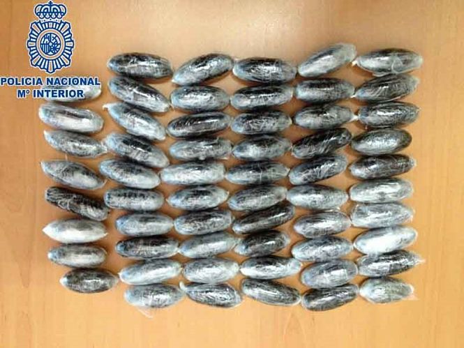 Bellotas de hachís incautadas en una operación antidroga en Motril (POLICÍA NACIONAL) 