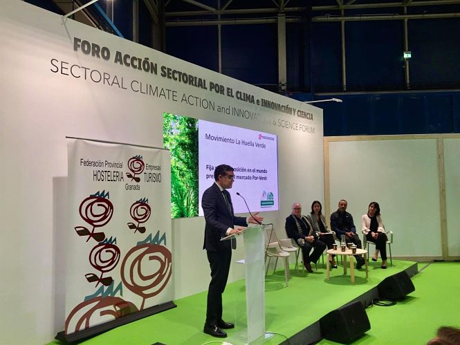 Imagen de Vicente Azpitarte en la presentación de la `Huella Verde` en Madrid (JUNTA DE ANDALUCÍA) 