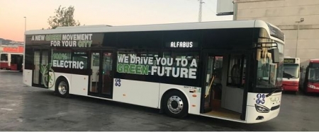 Imagen del autobús eléctrico que estará en purebas en Granada (TRANSPORTES ROBER)