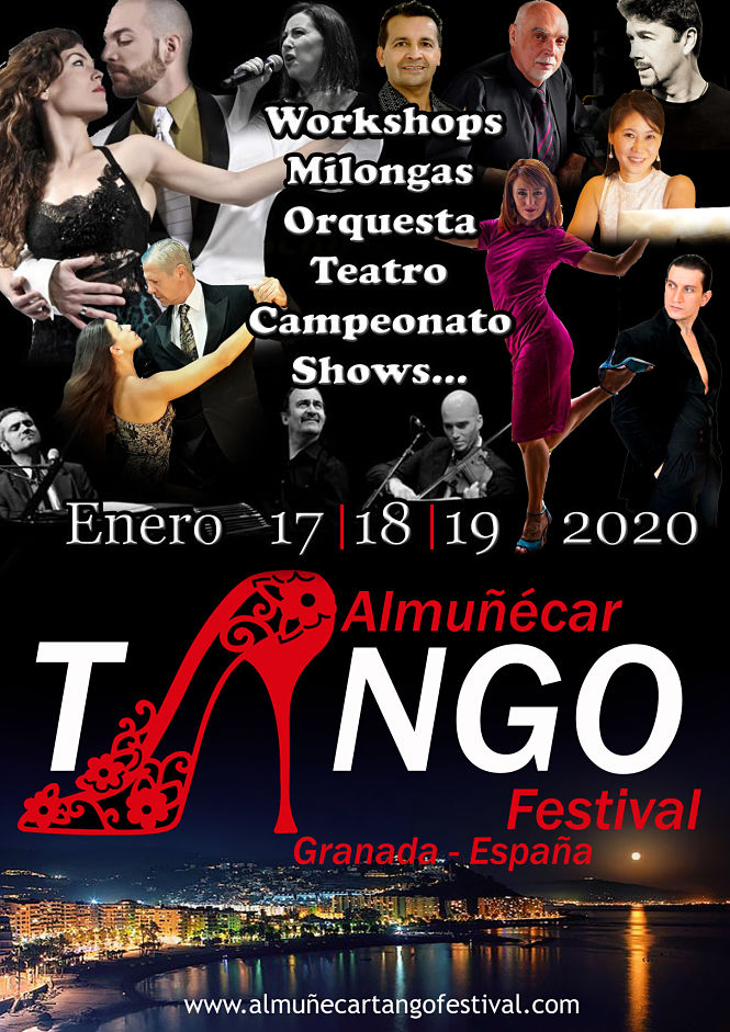 Cartel del festival de tango de Almuñécar 