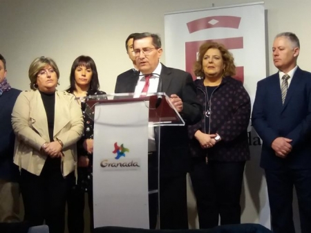 El presidente de la Diputación, José Entrena, en una comparecencia informativa con motivo del inicio de 2020 (EUROPA PRESS) 