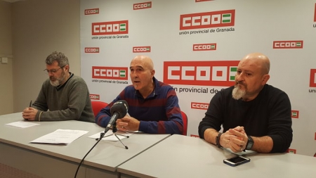 Miembros de CCOO en reuda de prensa (CCOO)