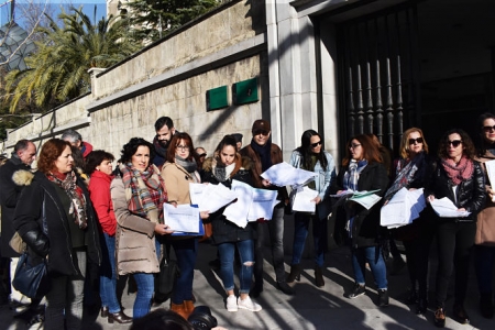 Ampas presentaron firmas en la Delegación de Educación (IU)