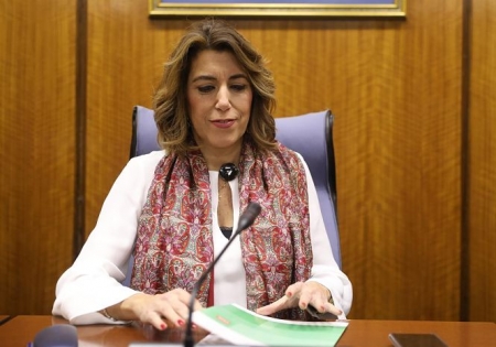 La secretaria general del PSOE-A y presidenta del grupo parlamentario, Susana Díaz (MARÍA JOSÉ LÓPEZ  / EUROPA PRESS)