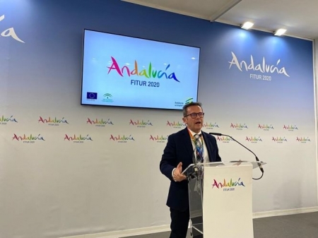 El delegado de Turismo de la Junta en Granada, Gustavo Rodríguez, en Fitur 2020 (JUNTA DE ANDALUCÍA)