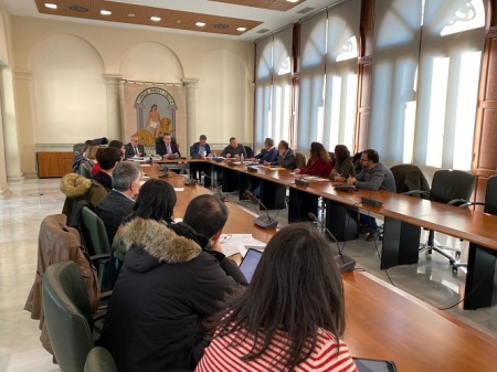 Imagen de la primera reunión de las comisiones de trabajo acordadas en el seno del `Foro Provincial de la Inmigración` (JUNTA DE ANDALUCÍA)