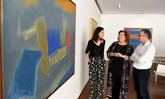 La Diputada de Cultura Fatima Gómez en una visita anterior al Centro José Guerrero (J. GROSSO / DIPGRA)