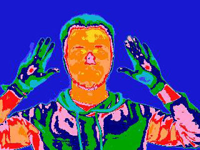 Imagen termográfica de una persona con amor de compromiso, en las que no cambia la temperatura del cuerpo (UGR)