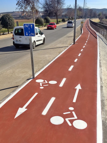 Nuevo carril bici de la carretera GR-4400 de Huétor Tájar a Venta Nueva (AYTO. HUÉTOR TÁJAR)
