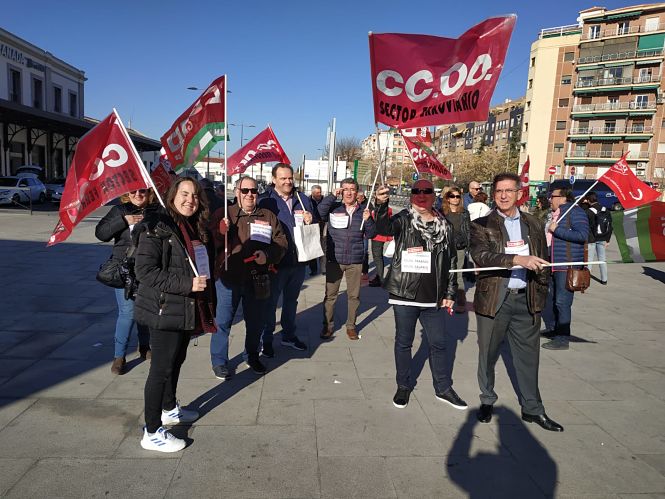 Protesta de miembros de CCOO (CCOO) 