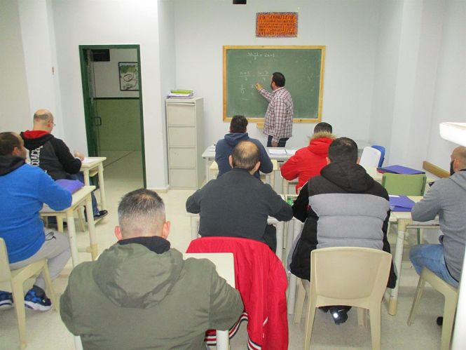 Un aula del Centro Penitenciario de Albolote (Granada) (UNED) 