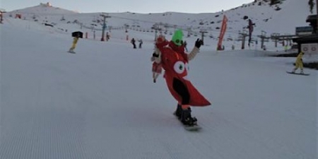 Un esquiador durante el descenso (CETURSA) Un esquiador durante el descenso (CETURSA)