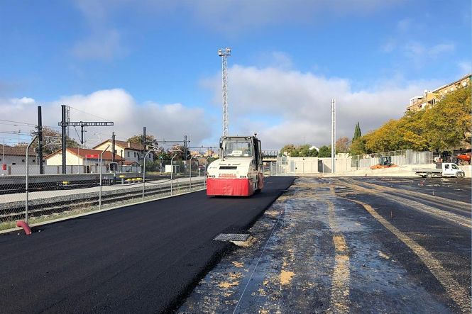 Imagen de los trabajos en el parking de la estación del AVE en Granada (JUNTA DE ANDALUCÍA)