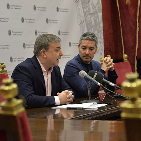 Francisco Fuentes y Manuel Olivares han repasado los asuntos de la Junta de Gobierno (JAVIER ALGARRA)