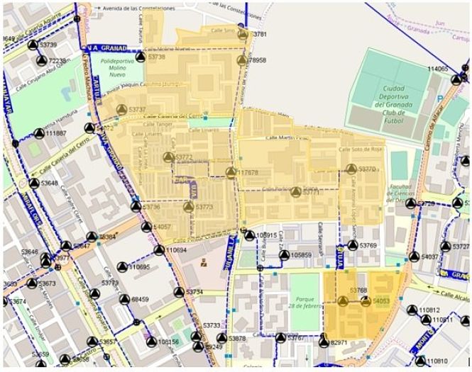 Mapa de inversiones de Endesa en la zona norte de Granada (ENDESA) 