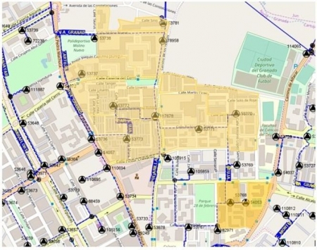 Mapa de inversiones de Endesa en la zona norte de Granada (ENDESA) 