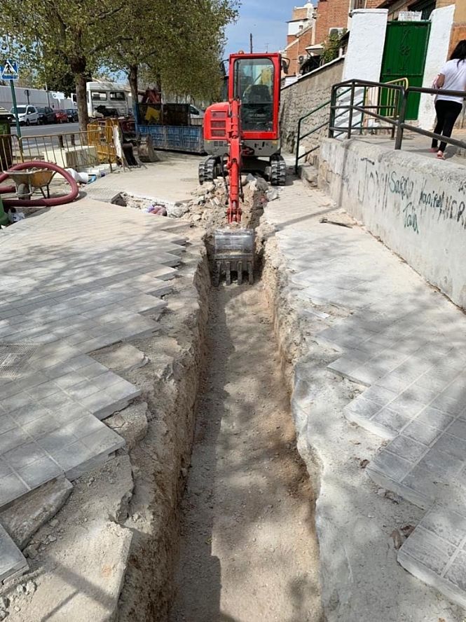 Obras de instalación de las nuevas líneas (ENDESA) 