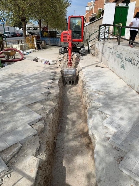 Obras de instalación de las nuevas líneas (ENDESA) 